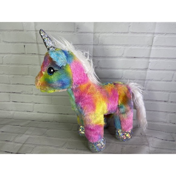 Build A Bear Multicolor Unicorn Plush Shiny Hoofs Stuffed Animal Toy - Picture 1 of 8